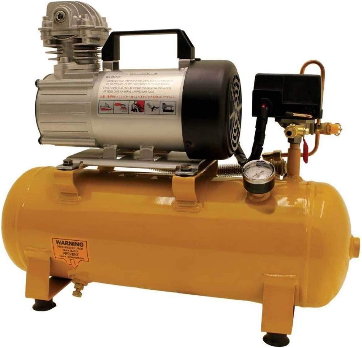 Qty. 1, PHOENIX AC12V3-x1, PORTABLE 12 VOLT, 120 PSI AIR COMPRESSOR with 3/4 HORSEPOWER MOTOR