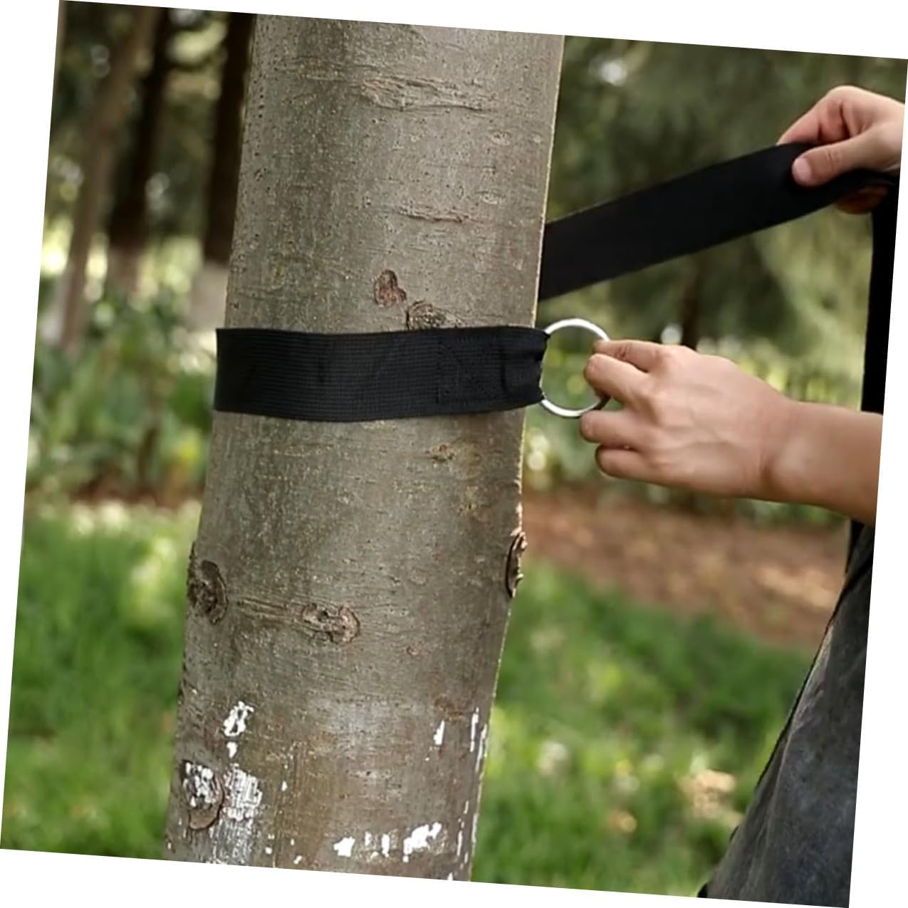 6pcs Adjustable Nylon Hammock Tree Straps with Reinforced S-Hooks for Outdoor Swing Hanging, Heavy Duty Hammock Suspension Ropes Suitable for Camping and Backyard Use