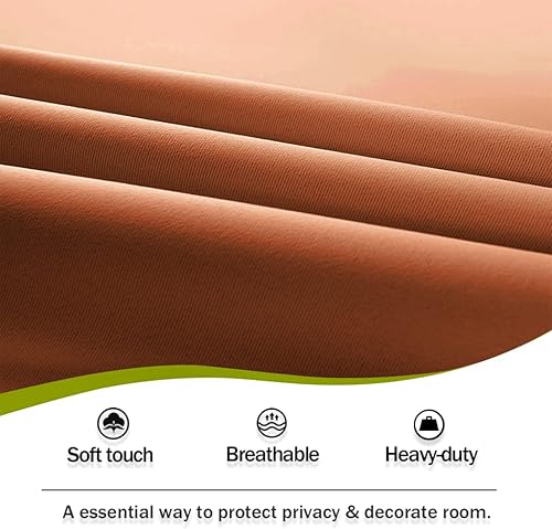 Vista 149 de PONY DANCE Cortinas de ventana con luz lateral, cortina con aislamiento térmico de privacidad con alzapaños para vidrio/delantera/corredera/puerta