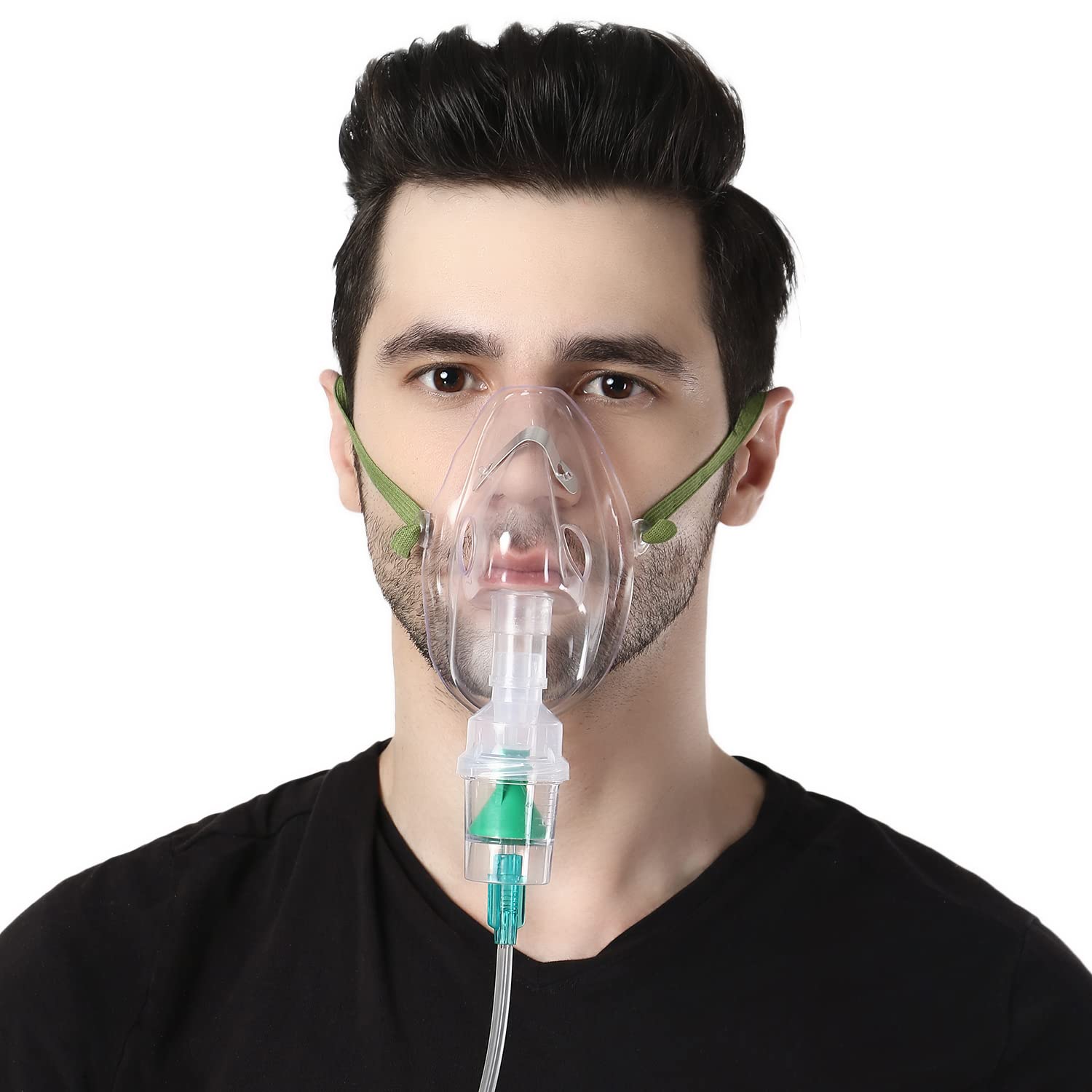 RCSP Nebulizer Machine Mask for Child & Adult, Comfortable Lightweight Mask With Soft Elastic Straps & Air tube For All Nebulizer Machine (White)-image-47