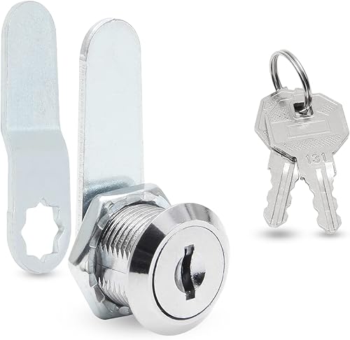 Miniatura 9 de Uenhoy Paquete de 6 cerraduras de leva para gabinete con llave similar, juego de cerradura de leva de 1 pulgada (0.984 in) para armarios, cajones,