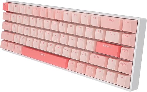 Miniatura 5 de 68 Keys Red Mechanical Keyboard, RGB Backlit 60 Percent USB Wired Gaming Keyboard, t Layout with, USB C Wired for PC, Laptop,