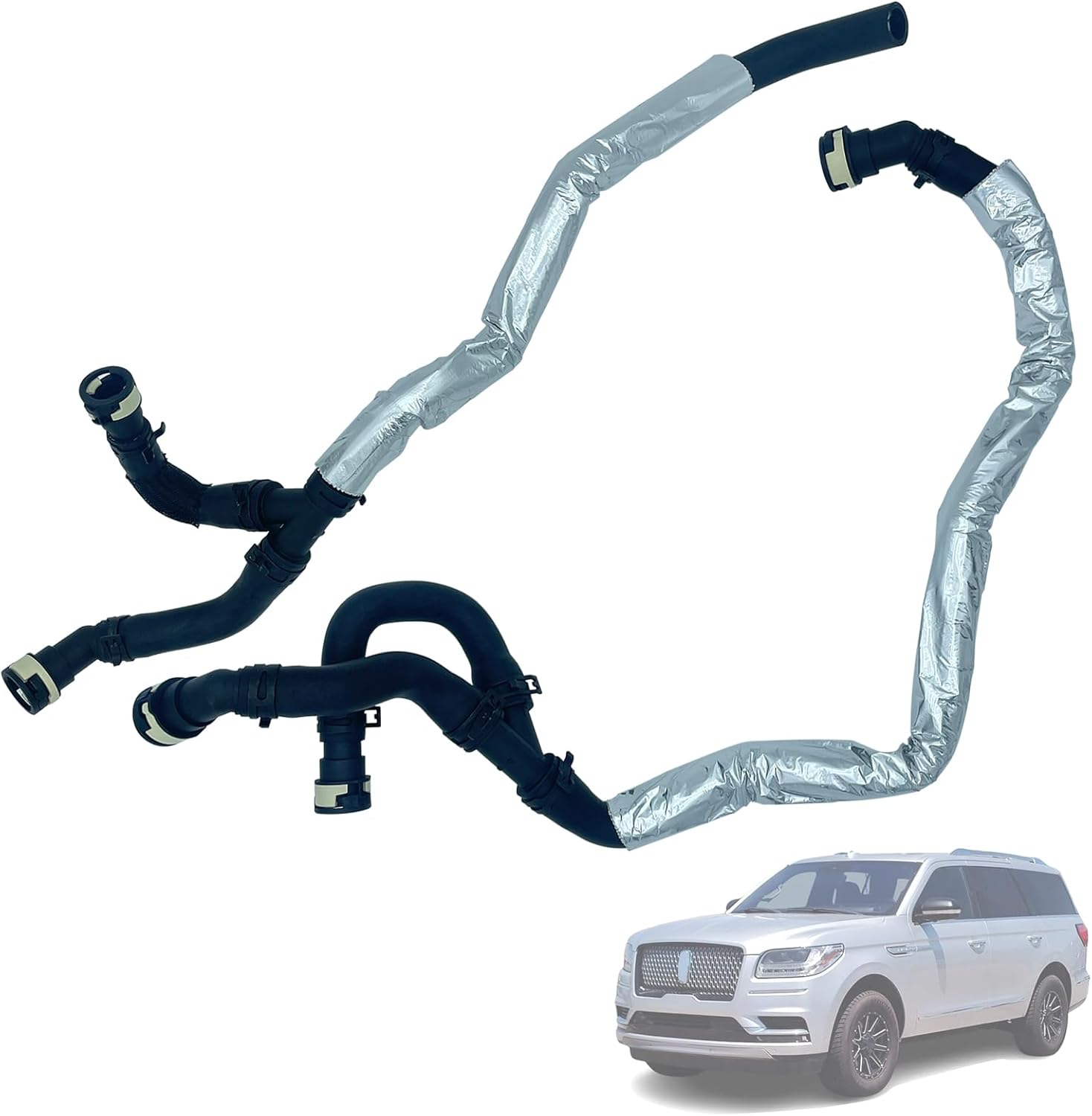 JL1Z-18472-B JL1Z-18472-C HVAC Heater Water Inlet & Outlet Hose Fit for Ford Expedition 2018 2019 2020 2021 & for Lincoln Navigator 2018 2019 2020 2021 2022 3.5L V6 Replace JL1Z18472B JL1Z18472C