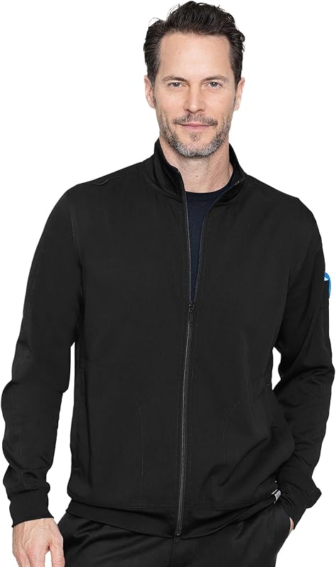 Rothwear Touch Men's Warm-Up Scrub Jacket with 3 Pockets