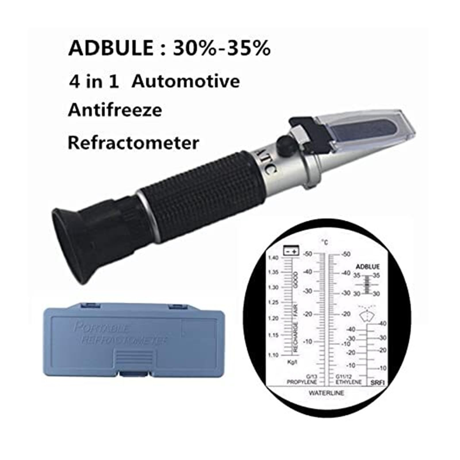 Rifrattometro digitale Tester 4 in 1 for liquido di raffreddamento antigelo, fluido motore e batteria(Without box)