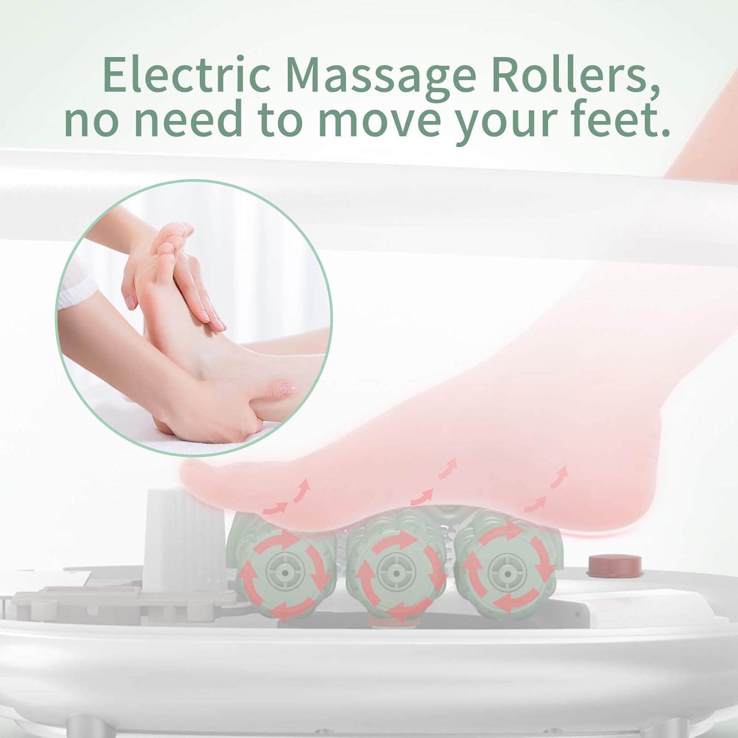 Foot Spa Massager with Heat Bath, Motorized Massage Rollers, Pumice Stone, Bubbles, Infrared Light, Pedicure Kits, Digital Adjustable Temperature Control and Timer to Help Relieve Foot Stress : Beauty & Personal Care