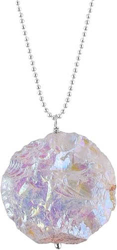 Miniatura 13 de Natural Gemstones Pendant Necklace, Rough Stones, Silver Plated, Chakra Healing Crystals, Handmade, Wedding, Birthday, Minimalist, Jewelry for Women