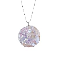 Vista 32 de Natural Raw Herkimer Diamond Quartz Pendant Necklace, Rough Gemstones, Chakra Healing Crystals, Silver Plated, April Birthstone, Handmade, Women