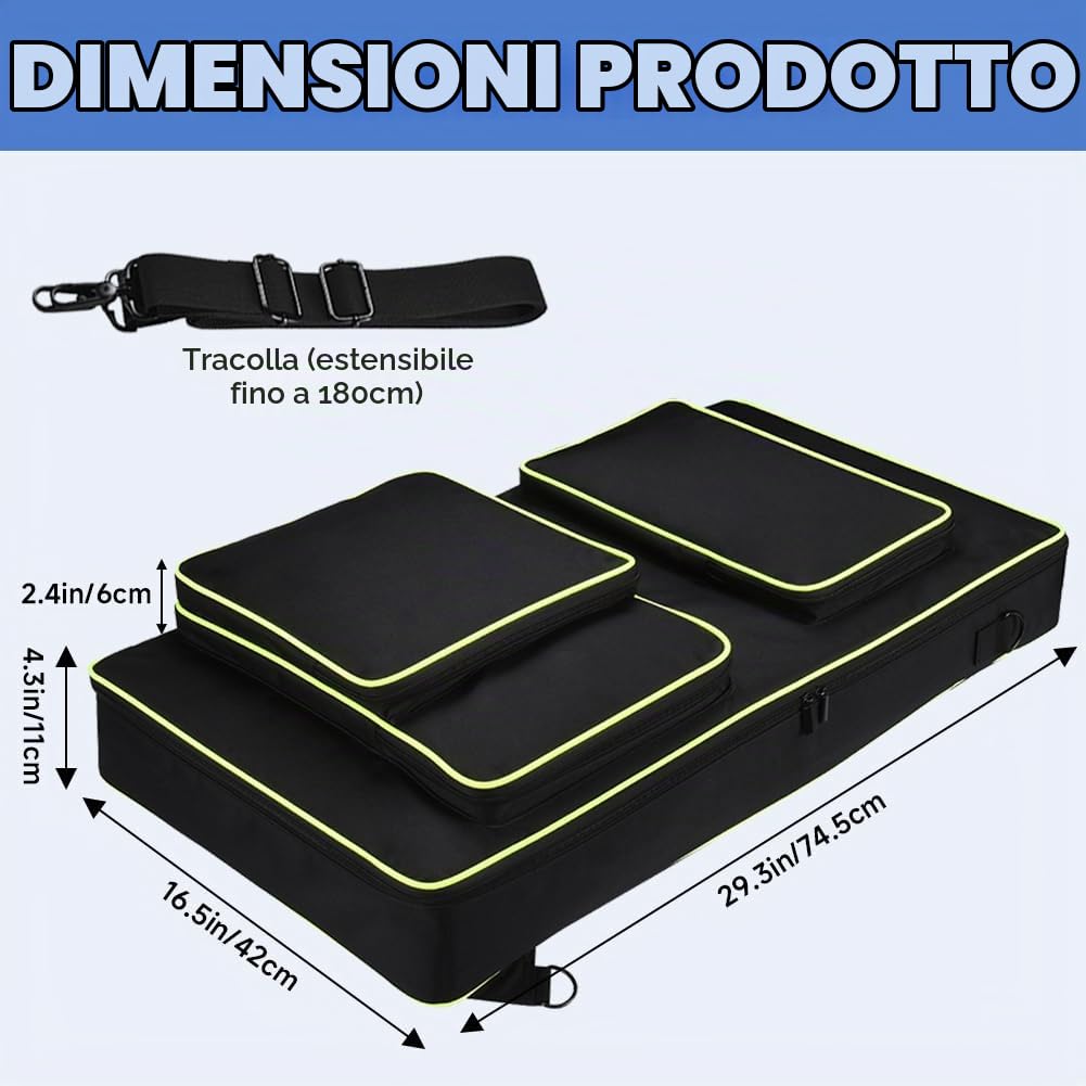 Meijunter Controller DJ Custodia Compatibile con Pioneer DJ DDJ-FLX10/DDJ-1000/DDJ-1000SRT/AlphaTheta DDJ-GRV6 Borsa di Stoccaggio per Controller DJ Portatile con Tracolla
