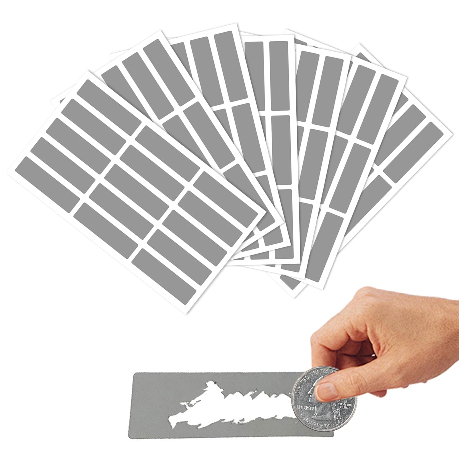 100 Stück Silberne Scratch-Off Aufkleber 5,1 X 2,5 Cm – Metallic, Selbstklebend, Für Gewinnspiele & Geheimnisse