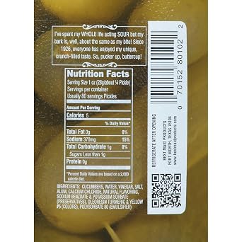 Best Maid Sour Pickles 1 Gal 18-22 count