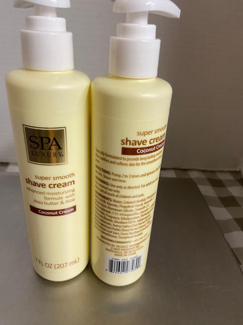 SPA LUXURY NON AEROSOL SUPER SMOOTH SHAVE CREAM VANILLA LAVENDER 2 EA 7 OZ EA