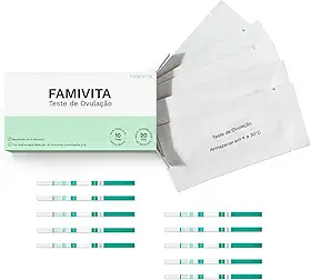 Teste de Ovulação Famivita - Testes que identificam o período fértil e permitem planejar as tentativas (10 Testes)