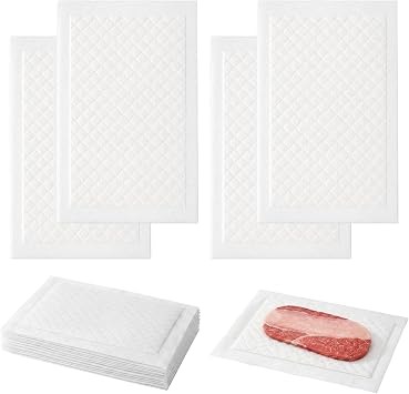 5" x 7" Absorbent Meat Pads, White Food Safe Foam Tray Liners for Kitchen, Restaurant, Supermarket - High Absorbency, Multipurpose Use, 100 Grams, Complies with FDA Requirements1000