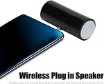 3.5 mm Jack Stéréo Mini Haut-parleur,Portable Wireless Plug in Speaker Mini Haut-parleur portable pour téléphones intelligents Tablettes Ordinateurs portables PC MP3 et MP4 (Noir)