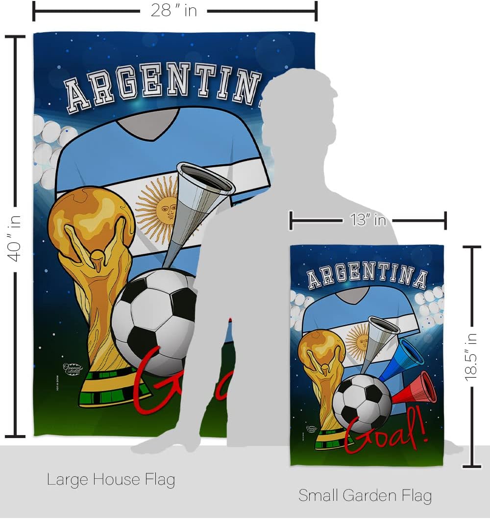 World Cup Argentina Flags Argentine Wall Decor Room Patio Porch Lawn Garden Flag Outdoor Decorations Indoor Tapestry Yard Signs Art FIFA Gifts Sports Fan Trophy Soccer Game Football Made In USA