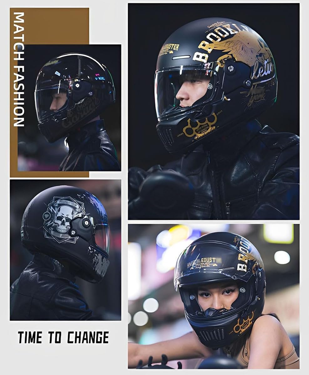 Modułowy kask motocyklowy Integralny kask motocyklowy, kask motocyklowy z certyfikatem ECE z certyfikatem pełnoprawnym, kask ochronny na skuter dla dorosłych mężczyzn i kobiet M ~ XXL (57 ~ 64 cm)