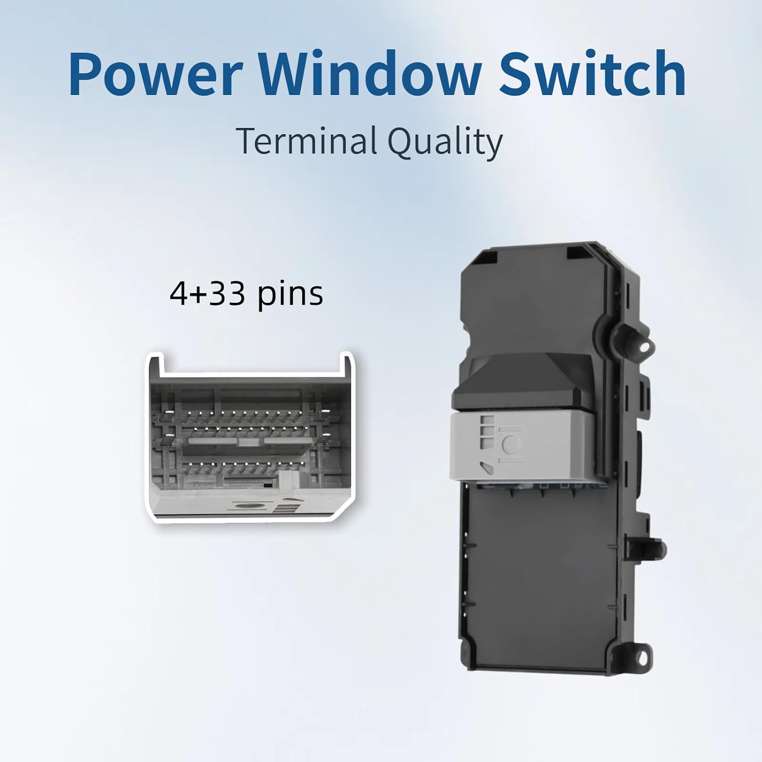 Master Power Window Switch for 2014-2017 Honda CR-V 2.4L OE 35750T0AA11 | Front Left Driver Side Master Window Switch Replacement 35750T0AA11|26-Pin|White Backlight|1 Front Buttons Auto Up/Down