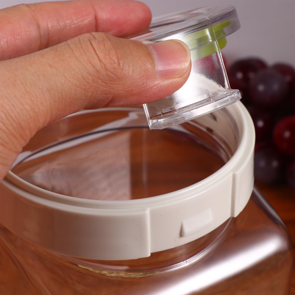 Plastic Food Storage Container with Convenient Packaging 1.1l Airtight Sealed Canister and Sturdy Plastic Material for Loose Tea and Pepper for Kitchen Pantry Organization image 3
