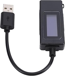 Cuifati USB テスター インテリジェント リアルタイム モニタリング 携帯電話充電用 USB 電圧電流パワー メーター 効率的な充電のための 器検出器 ABSTiming 0 ~ 99 時間 (黒)