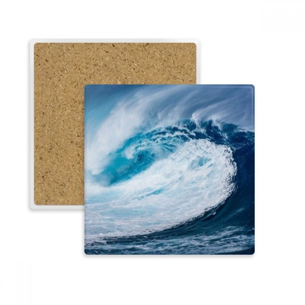 Coaster cadeau original blanc sea wave en pierre pour les amoureux de nature