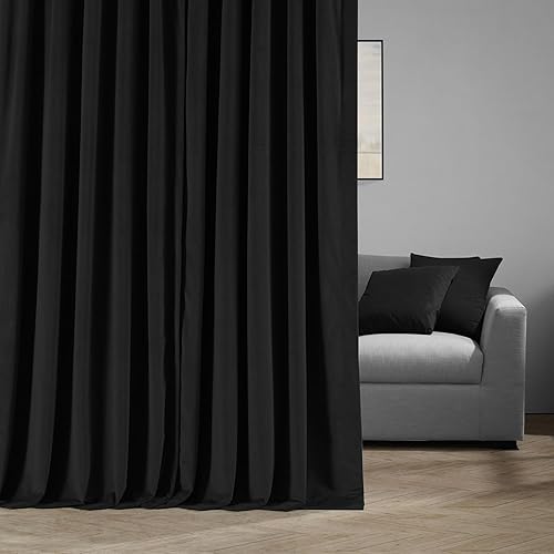 Miniatura 5 de HPD Half Price Drapes - Cortinas blackout de terciopelo, extraanchas, con bloqueo total de calor y luz, para sala de estar (1 panel), 100 pulgadas