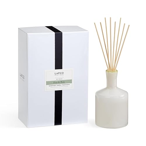 Miniatura 14 de LAFCO New York Difusor de varillas Signature Retreat, 15 onzas, hasta 9 meses de vida de fragancia, reutilizable, recipiente de vidrio soplado a