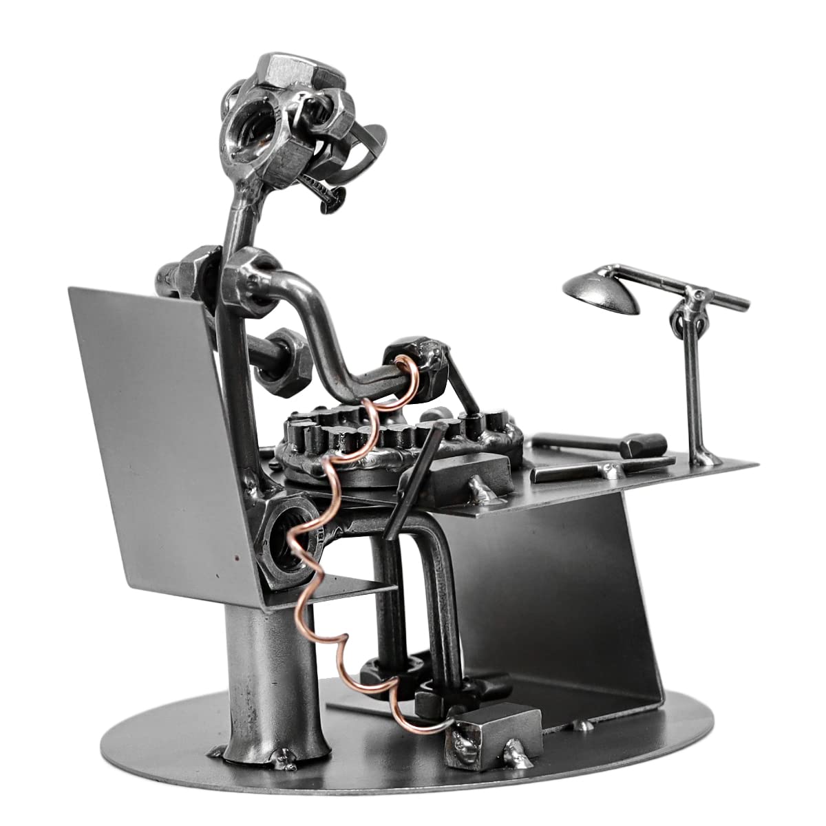 Schraubenmännchen Zahntechniker - Handarbeit Geschenkidee Metallfigur Metallmännchen Stahlfigur Schraubenmännle - Deko für Büro & Zuhause