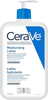 CeraVe Moisturizing Lotion for Normal to Dry Skin, Face & Body, 473mL | Light, Non-Greasy & Fast-Absorbing Formula with Hy...