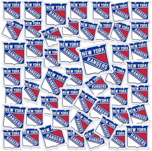 NHL New York Rangers Logo 50ct Vinyl L Deluxe, Tablet, Indoor/Out...