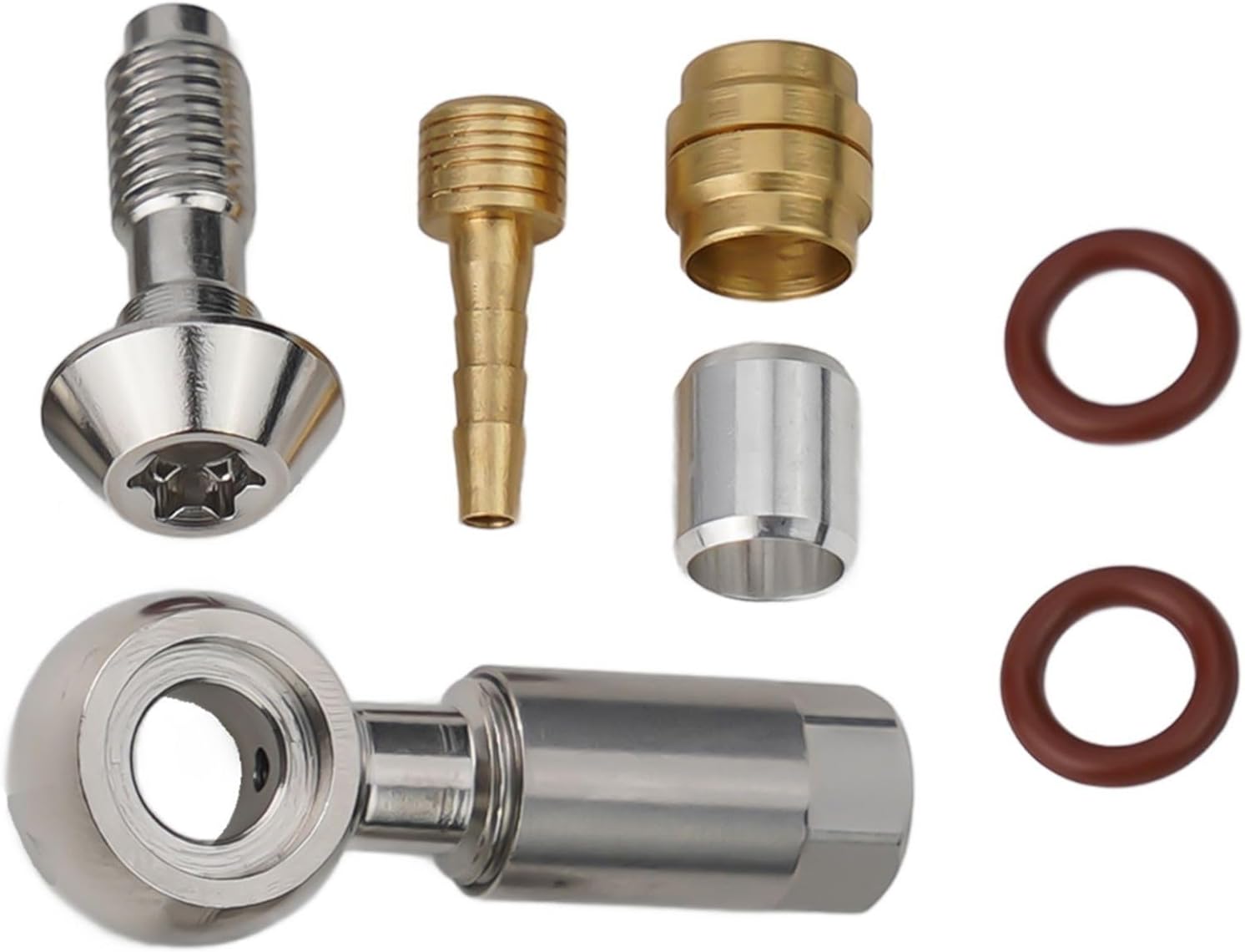 Bike Hydraulic Hose Fitting Insert Banjo Fit For MAGURA MT4 MT6 MT8 MT5 MT7, for Bicycle Brake Tubing Fitting Set, Disc Brake Hose Olive Connector Insert (B)