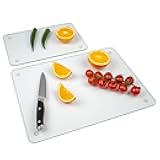 Tempered Glass Cutting Board for Kitchen, Cutting Board with Non-Slip Feet for Countertop, Dishwasher Safe, Rounded Corner Board, Shatter, Heat & Scratch Resistant-16