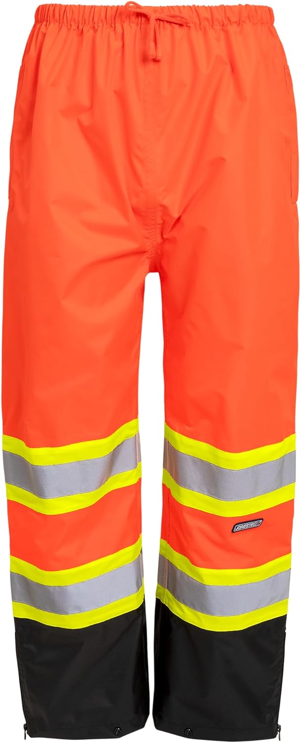 JORESTECH Hi-Visibility Waterproof Safety Rain Pants with Reflective Stripes, ANSI/ISEA 107-2020 Compliant