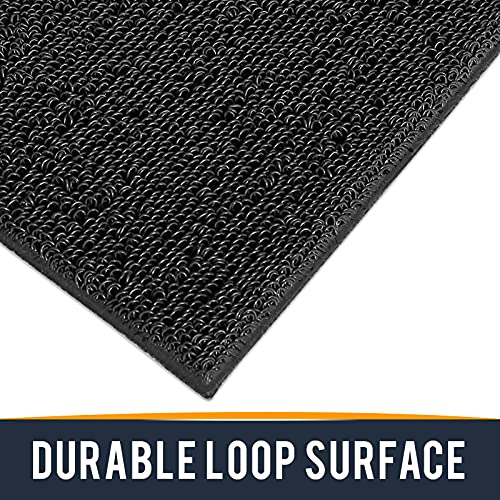 Door Mats Outdoor Front Door Mat Outside Entry Doormats Home Entrance Floor Back Door Waterproof Entryway Rug Non Slip Heavy Duty All Weather 17"X29.5" Black Doormat #TOP6