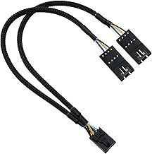 COMeap RGB Splitter for Corsair RGB HUB, Lighting Node Core and iCUE Commander CORE XT, 4 Pin Male to Female Fan Extension Cable for Corsair RGB Fan ML/LL/QL/SP/HD 9-in CaseFan