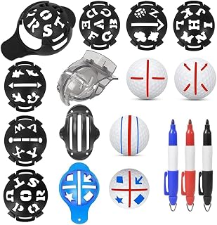 12Pcs Golf Balls Ball Lineup Kit 6 Golf Ball Liner Template 3 Line Golf Balls 3 Golf Ball Bookmark Set Adjustment Tool
