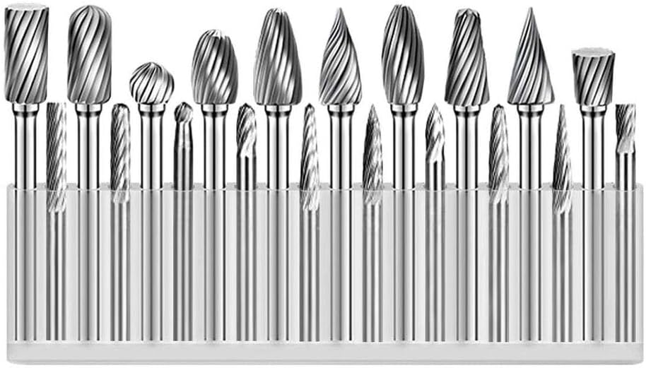 Tungsten Carbide Burr Set Rotary File Rasp 1/8 & 1/4 Cutting Head Die Grinder
