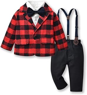 About Time Co Baby,Clothing,Baby Boys 0-24m,Outfits & Clothing Sets About Time Co Baby Boy Gentleman Suit Set - Shirt with Bowtie, Pants, Cotton Blazer Jacket