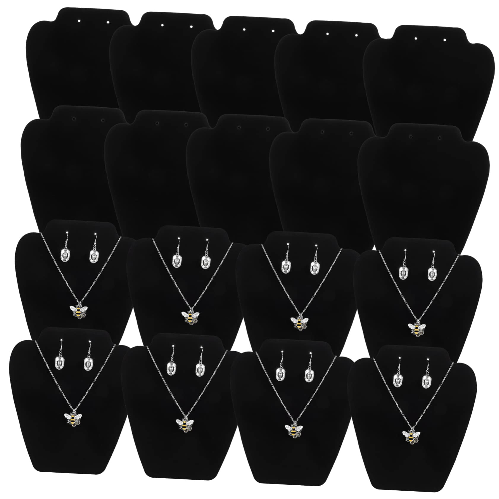 Support pliable pour colliers et boucles oreilles de 18 pcs