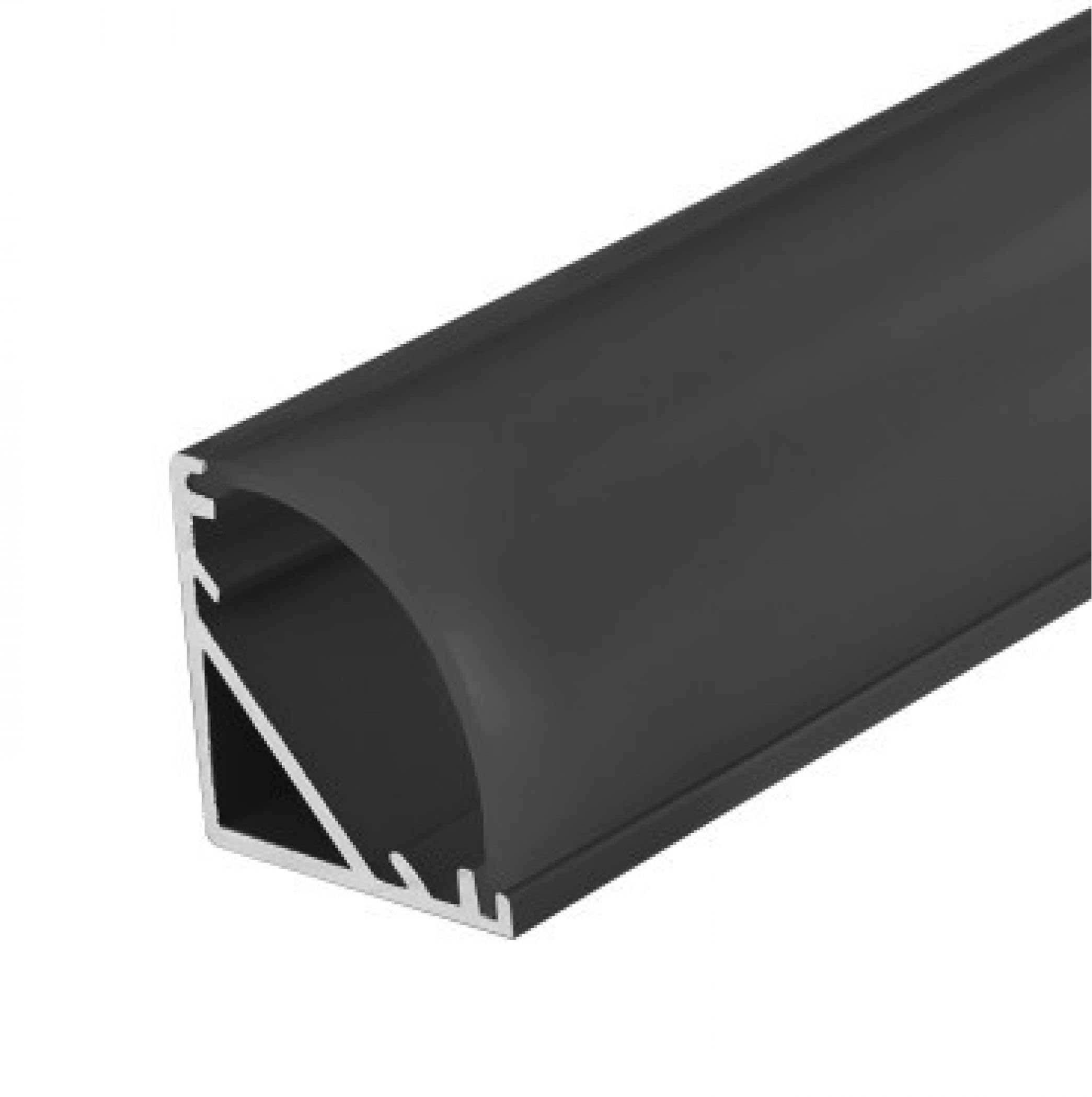 Integral Led Black Integral Ilpfc047b Profile For Led Tape, 20Mm X 2M, Diffuser, Corner Mounted