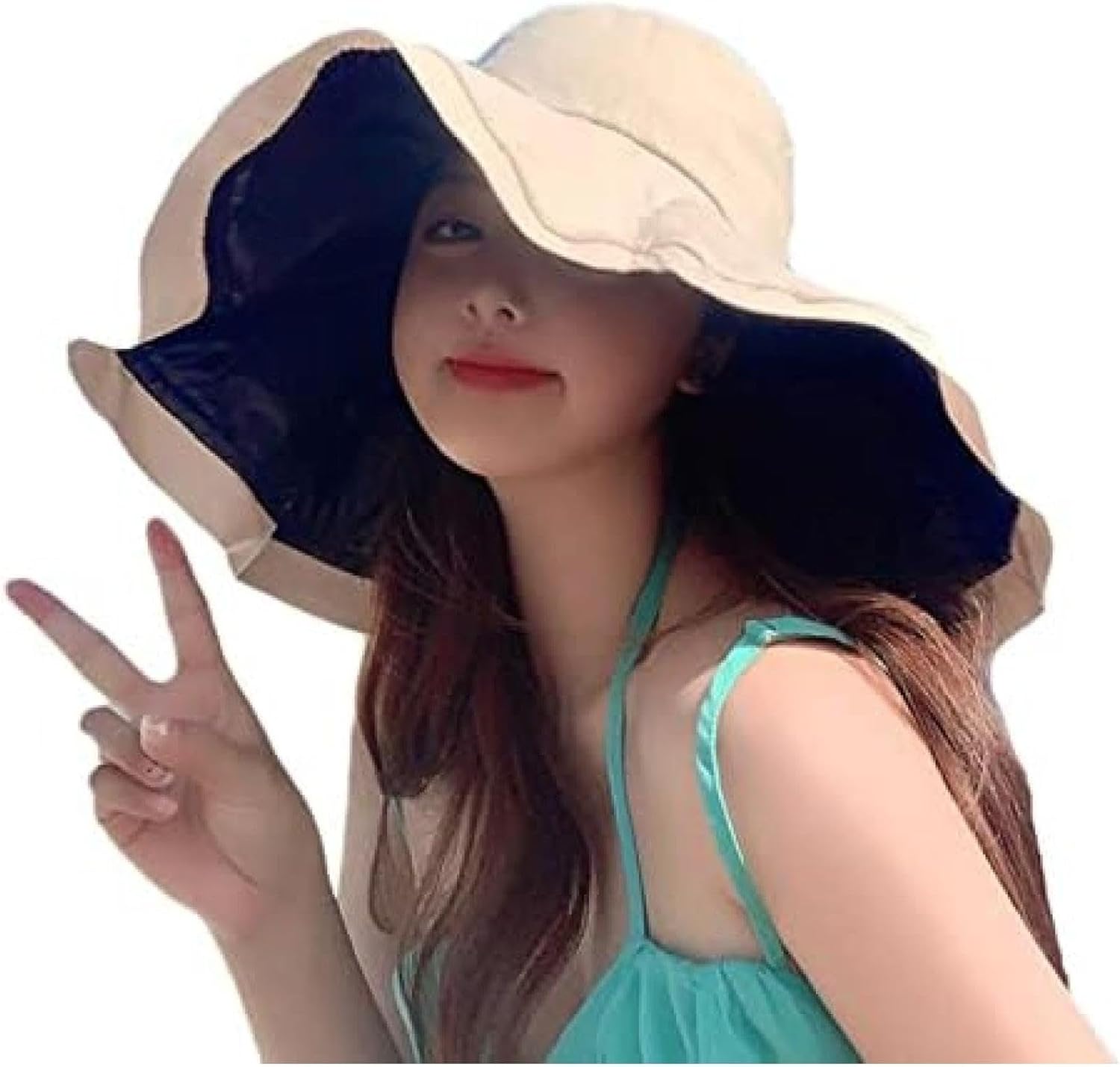 [VIBRIPRIYA] 帽子 つば広 小顔効果 レディース ハット U-Vカット バケット ハット 折りたたみ 日よけ帽子 ひも付