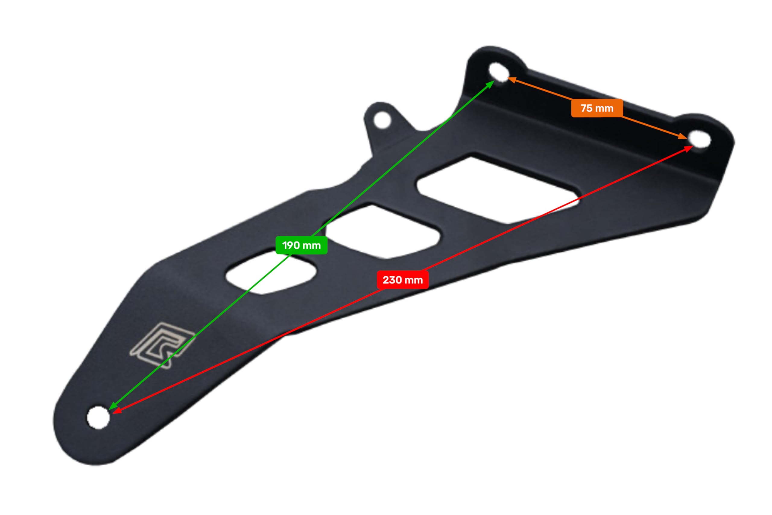 avdb-moto Staffa Supporto Scarico/Terminale compatibile con KAWASAKI NINJA 400R 400 R EX400G 2018-2024 (ALLUMINIO)