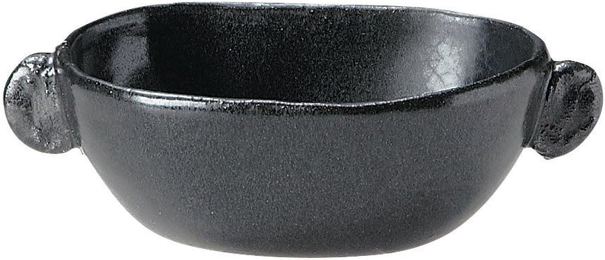 M-Style OV257BK(2) Ovenware Oval Cup with Ear, Set of 2, Black