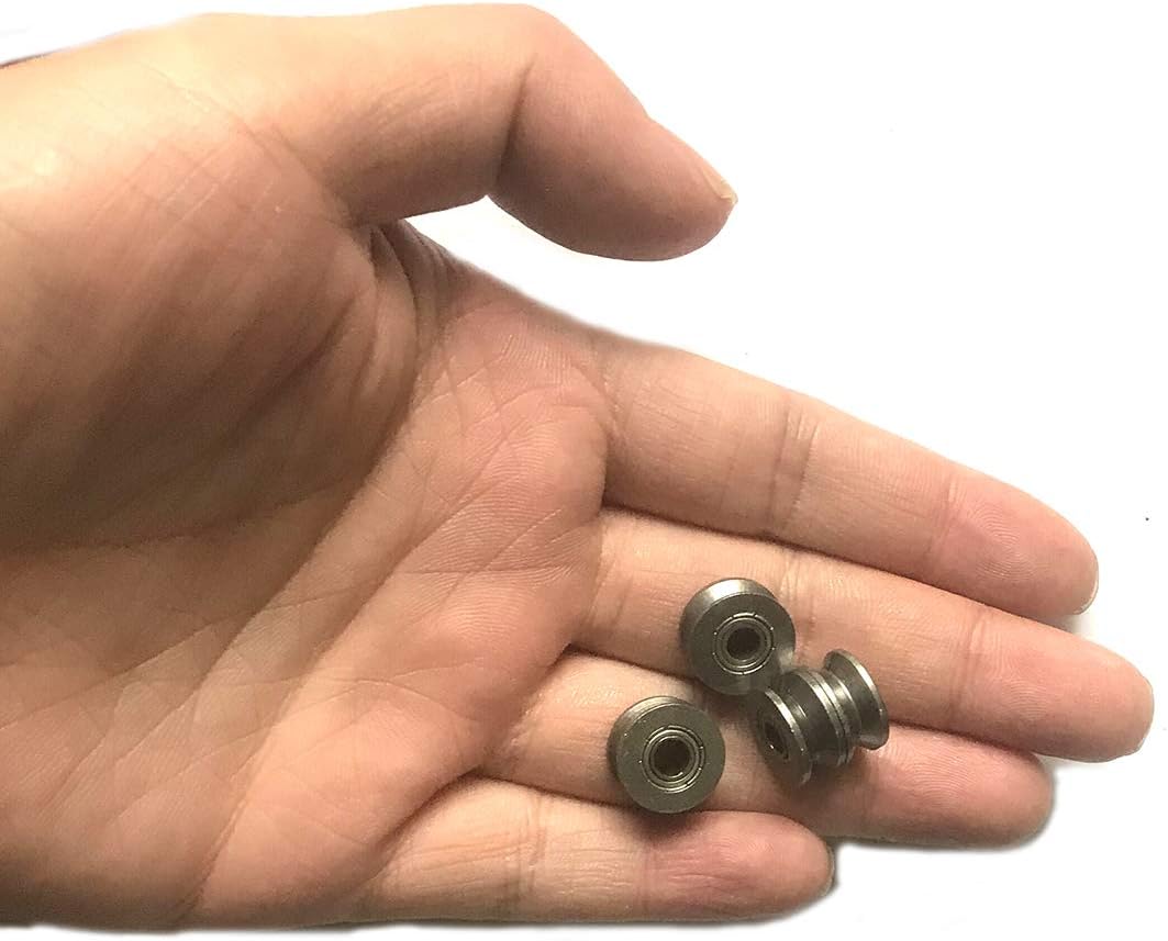 Nеw Prоduсt Chiloskit 20pcs 1.5mm Deep Metal V Groove Guide Pulley Bearing Wheel Rail Ball Bearings Wheel 4x13x6mm