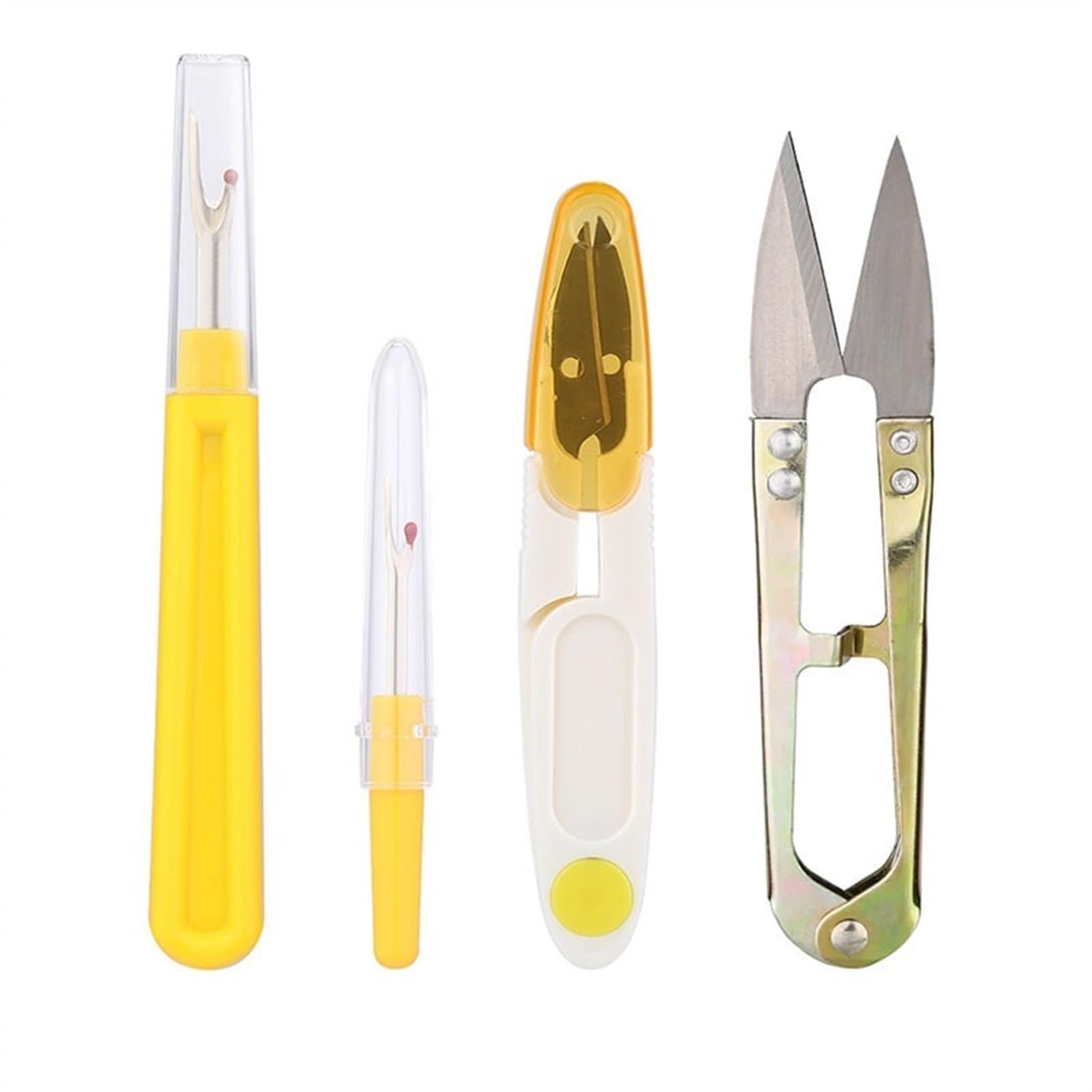 Ylwx 07 Colorful Plastic Handle Seam Ripper Tool, Seam Rippers For Sewing Cross Stitch Tool, Buttonhole Knife Thread Picker (Color : Size : Set)