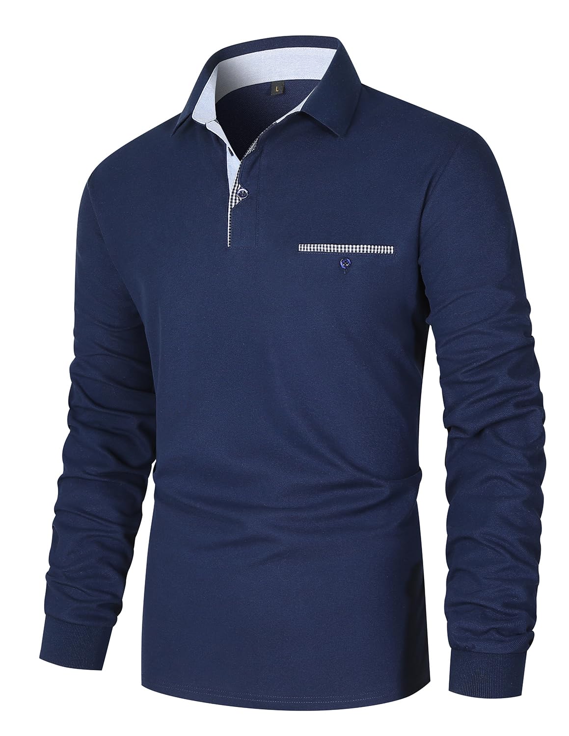 LIUPMWE Maniche Lunga Polo Uomo Pure Cotone Classic Basic Comfort Fashion Sport Top