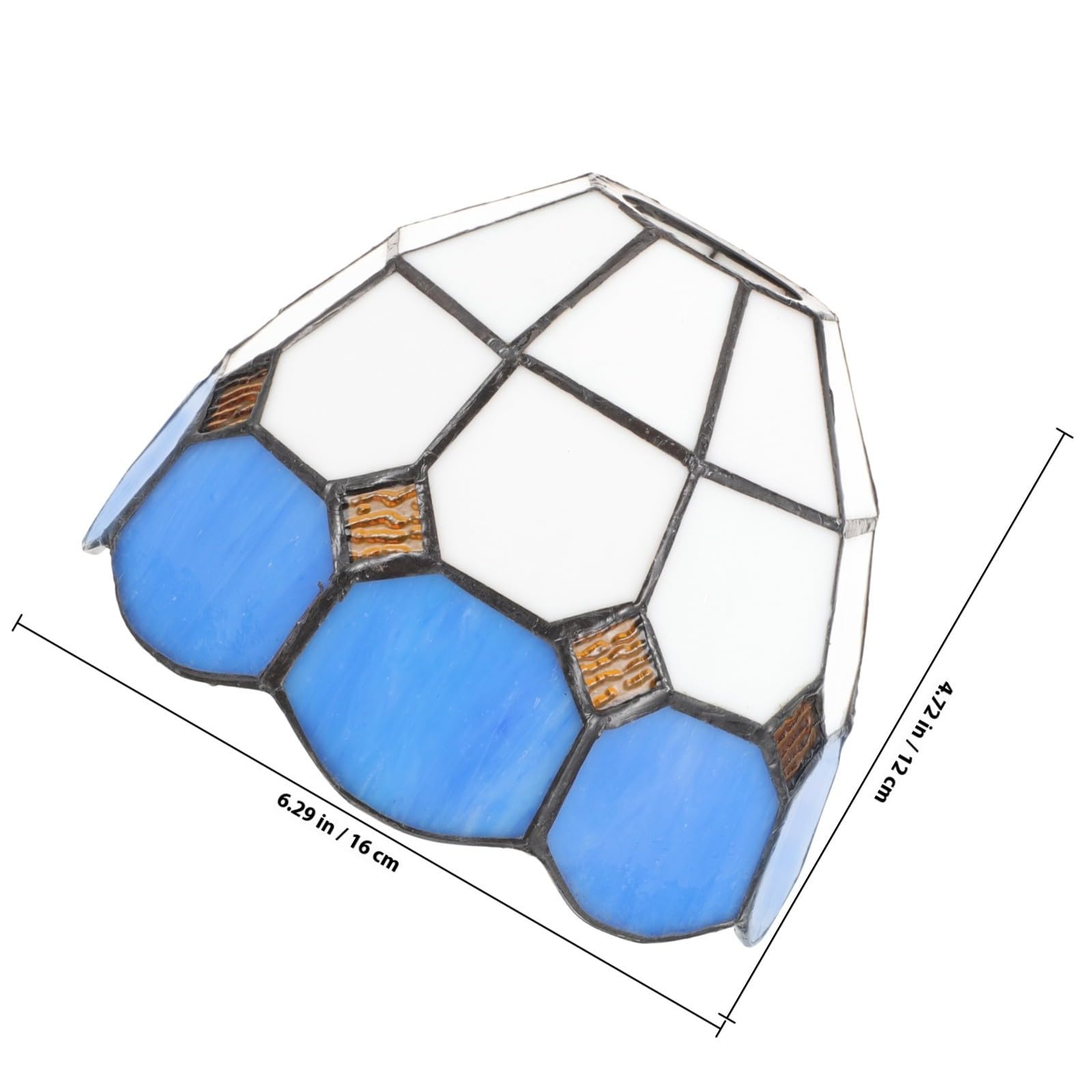 Paralume in Vetro Blu Vintage E27 per Lampada da Soffitto