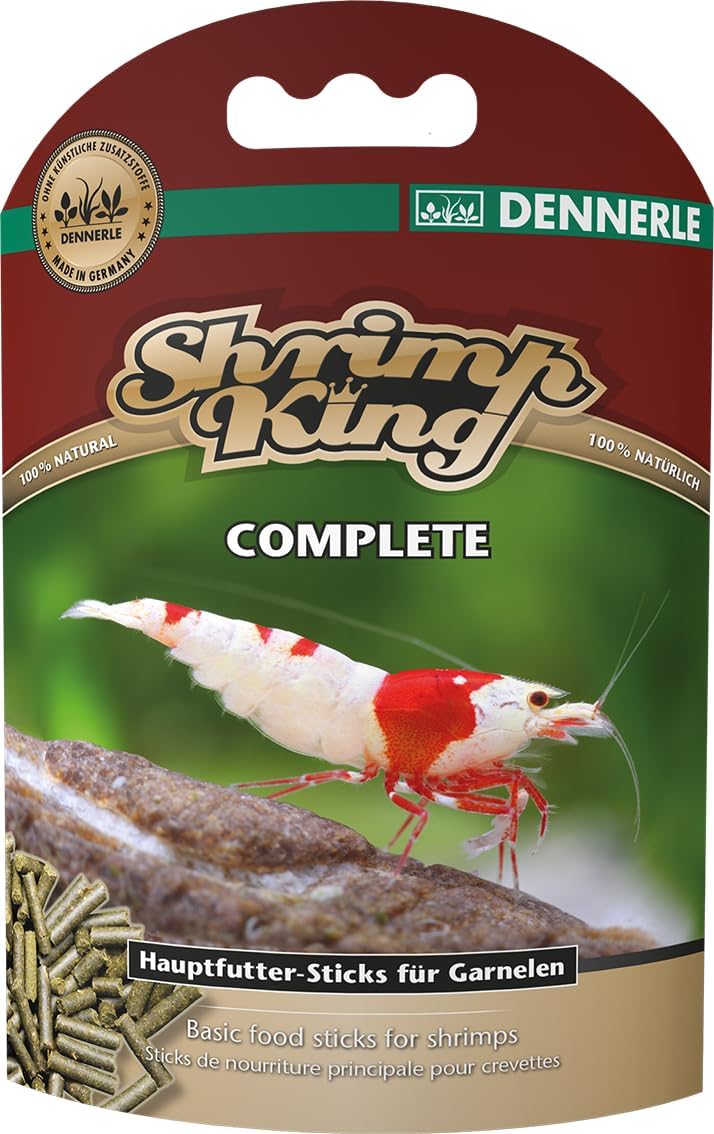 Shrimp King Complete 1.587 oz (45g) - Premium Shrimp Food for Balanced, Healthy Growth, molting, colorfulness and Joy of Reproduction