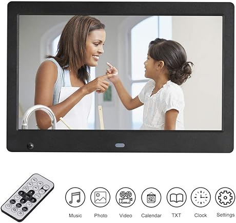 MMYJ Digitaler Bilderrahmen Zoll Elektronischer Digitale Fotorahmen mit Hohe AuflAsung 1024 600 LCD und Bewegungssensor USBSD-Karte WiedergabeKalenderZeitFernbedienung BlackAmericanPlug MMYJ Digitaler Bilderrahmen Zoll Elektronischer Digitale Fotorahmen mit Hohe AuflAsung 1024 600 LCD und Bewegungssensor USBSD-Karte WiedergabeKalenderZeitFernbedienung BlackAmericanPlug