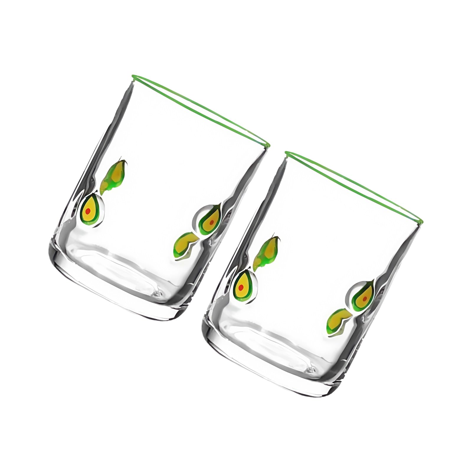 Gobelets en verre vintage citron 414ml lot de vaisselle élégante pour boissons de table